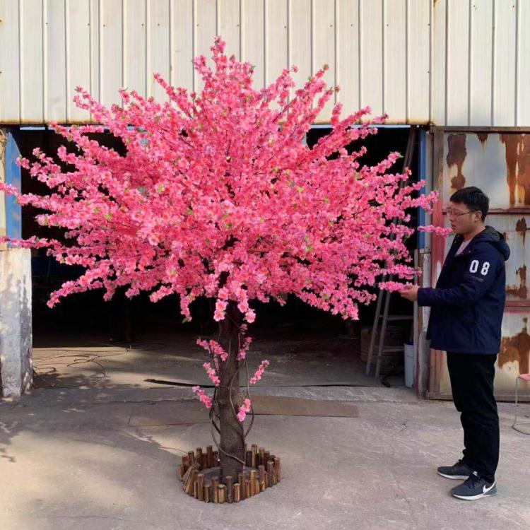 凯都假桃树仿真桃花树春节摆花桃花新年樱花树梅花腊梅树室内装饰大型