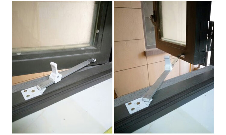铝合金门窗风撑塑钢窗户限位器角度可调开窗防风杆安全扣伸缩撑杆左