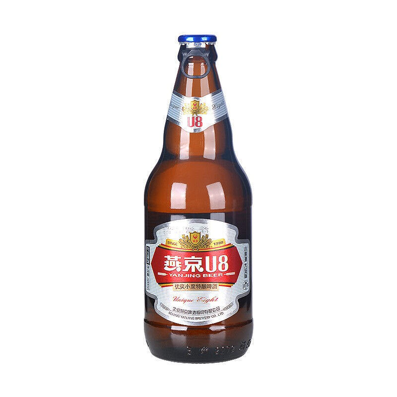 燕京啤酒u8小度酒8p500ml12瓶整箱优爽特酿破损包赔500ml12瓶装