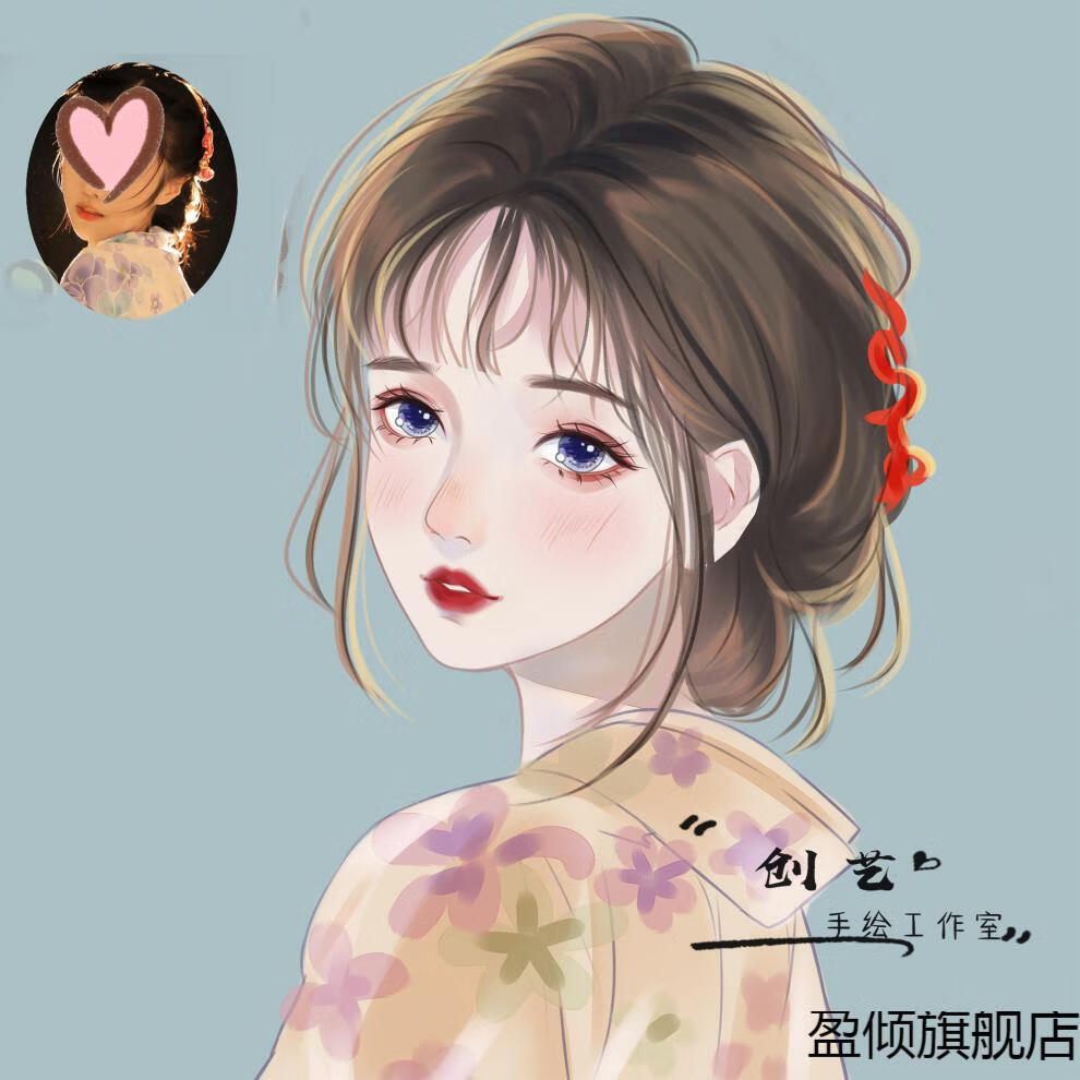 微信头像定制手绘头像定制原创水晶风画师约稿漫画卡通设计情侣照片