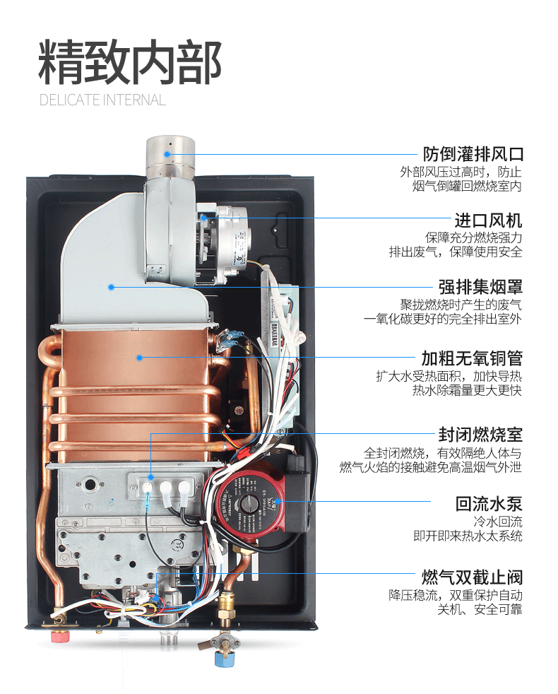 好太太零冷水燃气热水器家用液化气16l循环零冷水强排