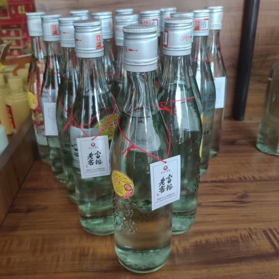富裕老窖光瓶 42度浓香纯粮白酒富裕老窖光瓶 450ml*6瓶【图片 价格