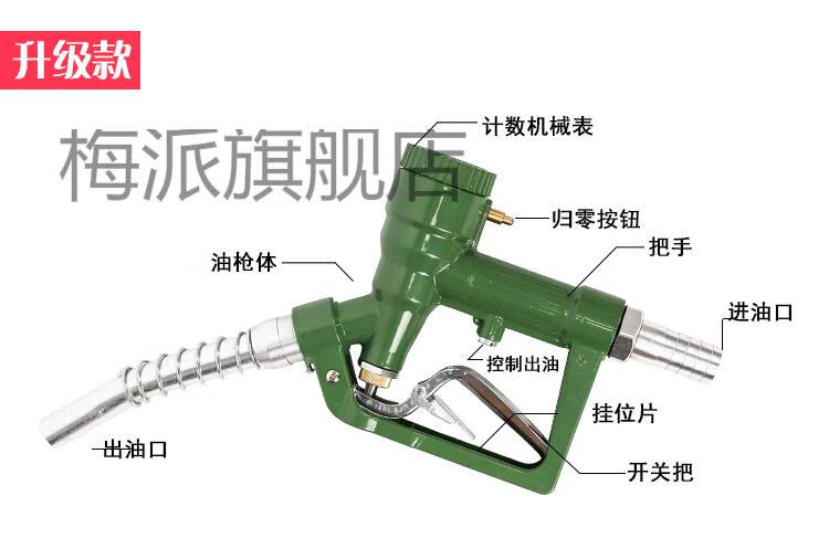 甲醇柴油汽油加油枪家用带计量式大流量自动自封定量油表老款进出口19