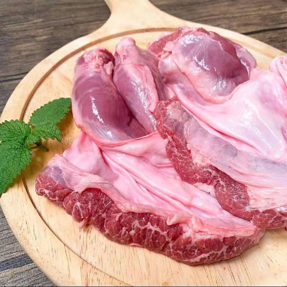 黑土猪新鲜猪肉护心肉连肝肉现杀土猪围心肉隔膜肉蘑菇肉黑土猪护心肉