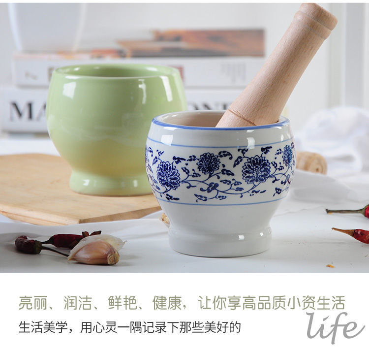 浅酌老式家用陶瓷蒜臼蒜泥器捣蒜罐捣药罐研磨罐扣肉罐子擂钵坛子肉罐