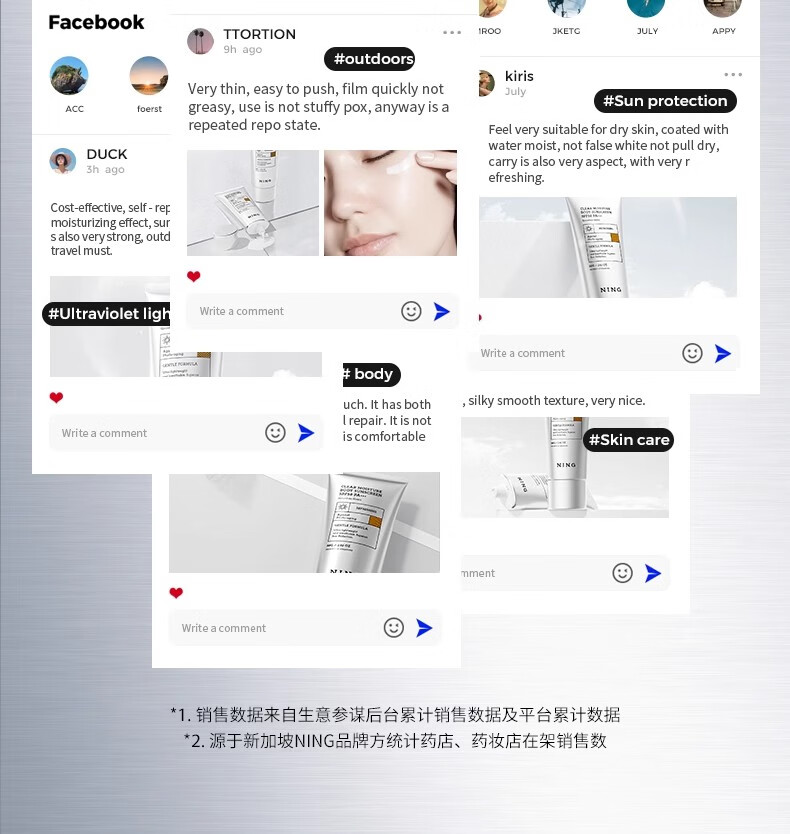 ning新加坡进口高倍防晒霜军训户外美白隔离防水防汗持久防晒乳男女士 【物化双重防晒】防晒霜80g