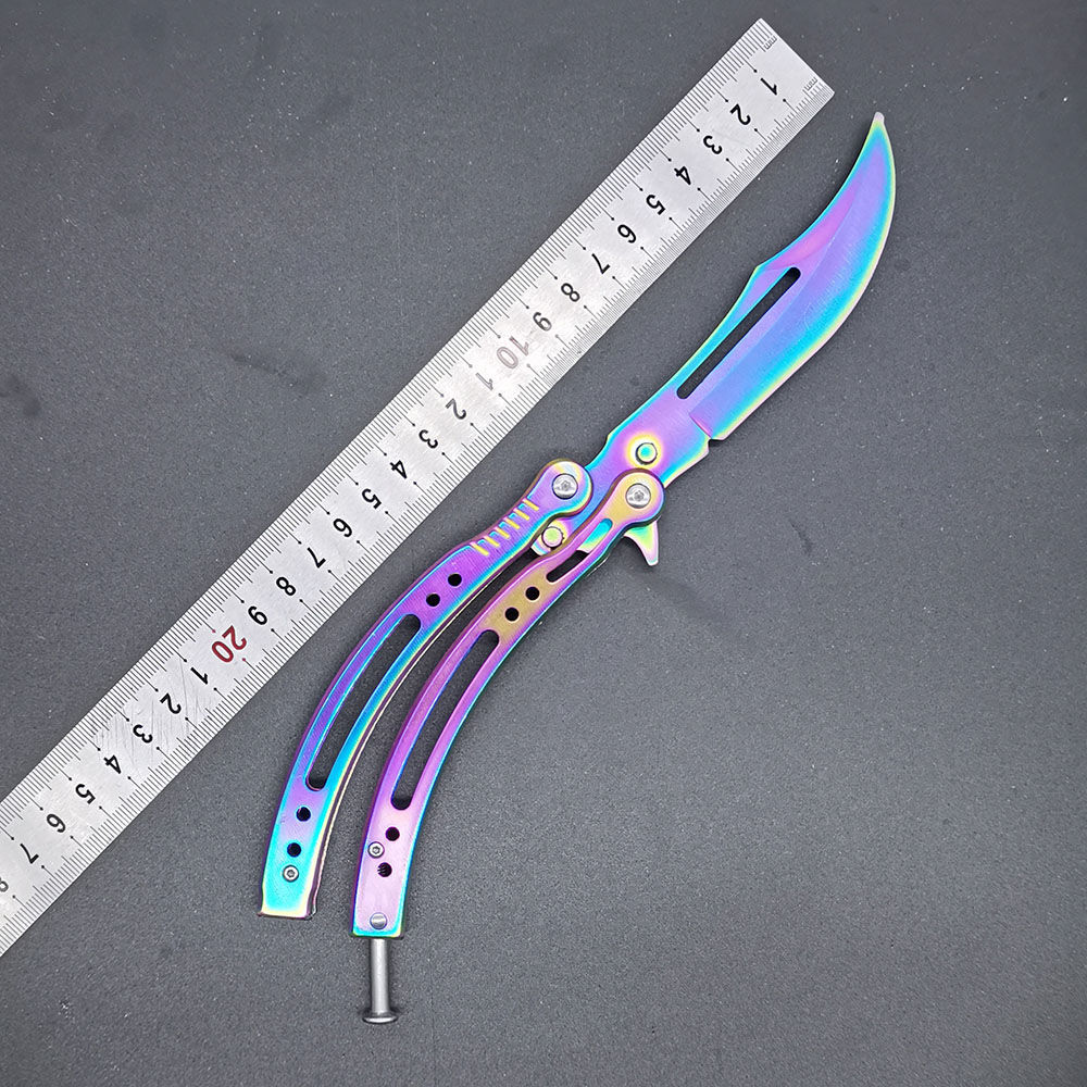 蝴蝶甩手刀不新手csgo学生帅气未练习折叠高颜值 彩无