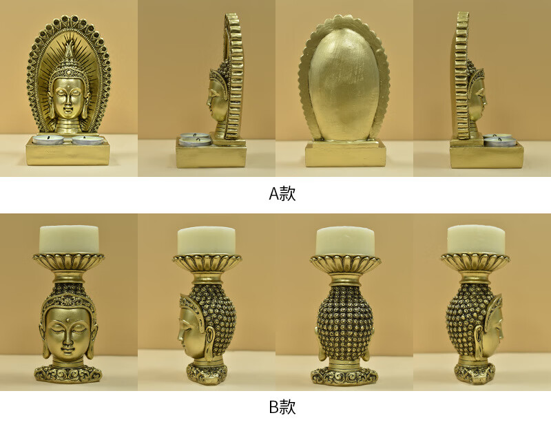 东南亚仿古佛头烛台树脂工艺品家用供奉摆件家居装饰SF80067蜡烛不含佛像家居装饰摆件 SF80067(不含蜡烛详情图片6