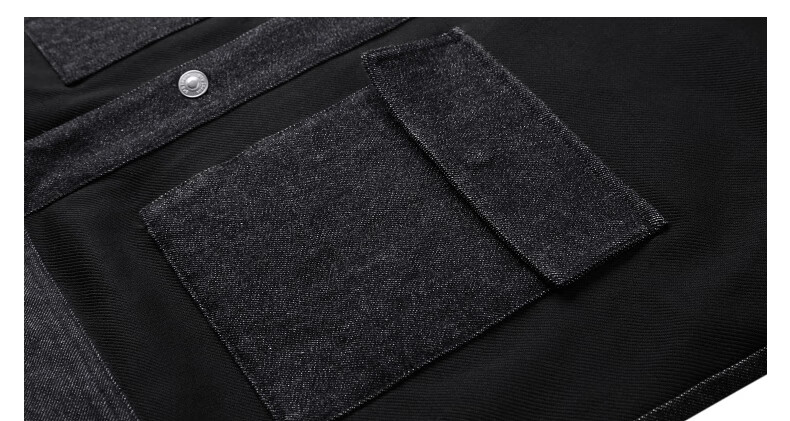 Мужская джинсовая куртка Gxg.jeans, осень 2024, новинка, с лацканами, в стиле пэчворк, черная, размер XXL (185)