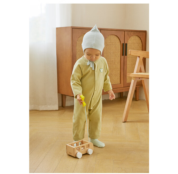 Детский комбинезон Papa Spring and Autumn для мальчиков и девочек, костюм для ползания, боди, зеленый, 80 см