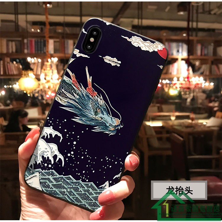 苹果x手机壳iphonexsmx国潮6s浮世绘8p国风7p中国风xr