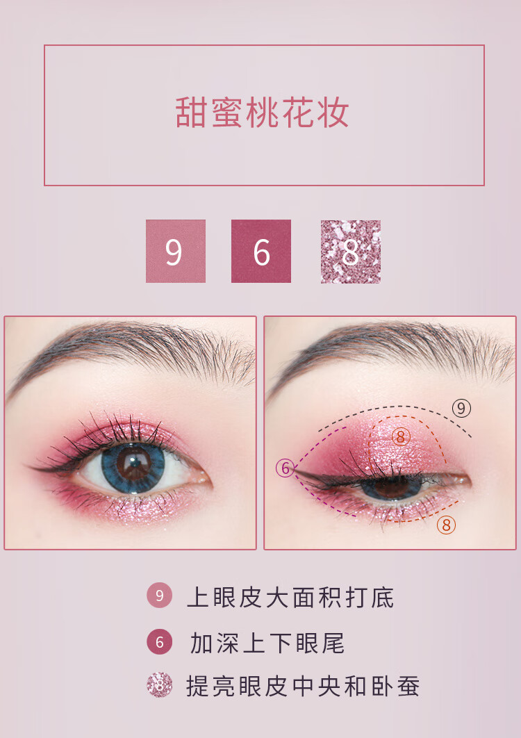 novo【18色&8色】李佳琦沙漠玫瑰眼影盘独角兽德国小众眼影闪粉网红 赤紫烟熏18色眼影盘