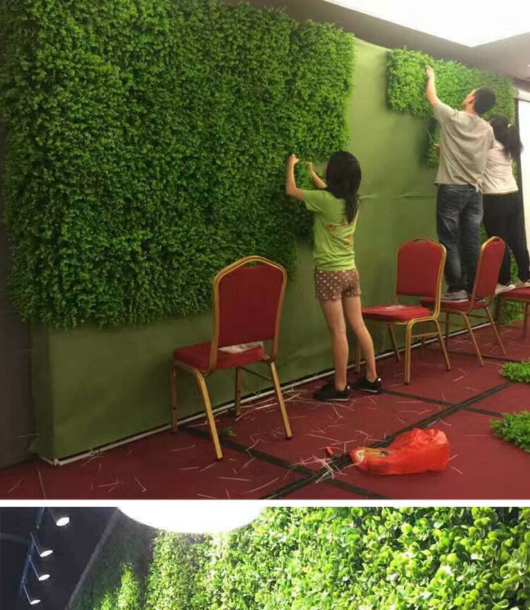 墙体绿化装饰仿真植物墙草坪地毯绿植墙体假草皮阳台绿化装饰尤加利