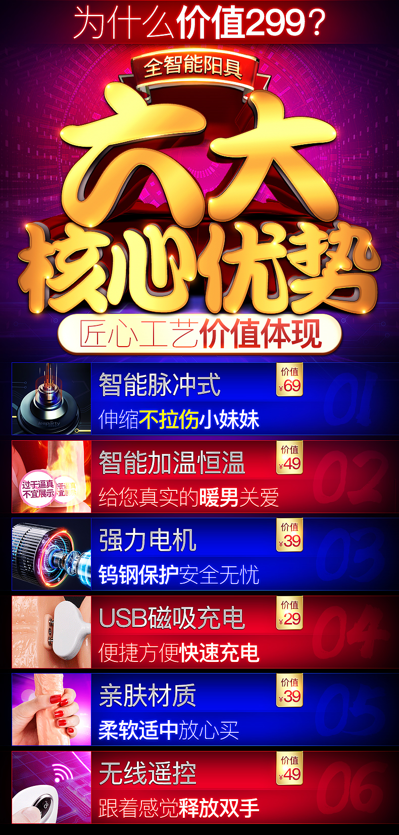 仿真假阳具无线遥控男女用自慰器全自动加温伸缩女性高潮柔软震动棒