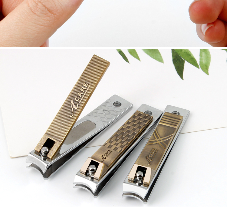 ACARE 指甲锉指甲钳修剪指甲刀大号家用锋利碳钢修脚美甲工具 错纹大号1个