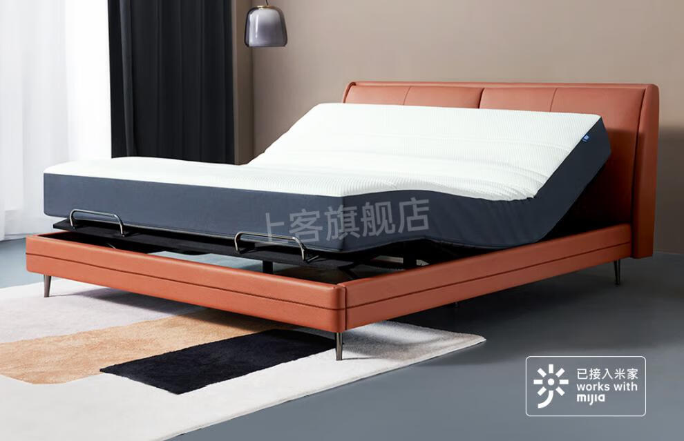 麒盛智能床8hmilan智能电动床pro多功能可升降18米北欧现代双人床套装