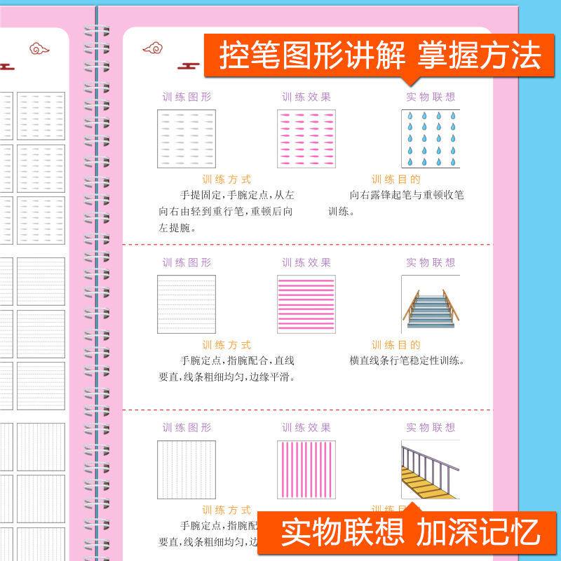 幼儿园宝宝专注力运笔连点画线早教玩具凹槽练字板基础提高偏旁笔画