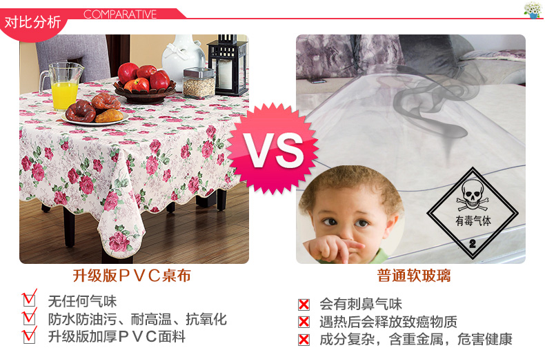 
                                        JLY 桌布防水pvc 防油耐高温餐桌布桌垫茶几垫印花 台布长方形百搭 免洗塑料欧式 009 106X152 茶几                