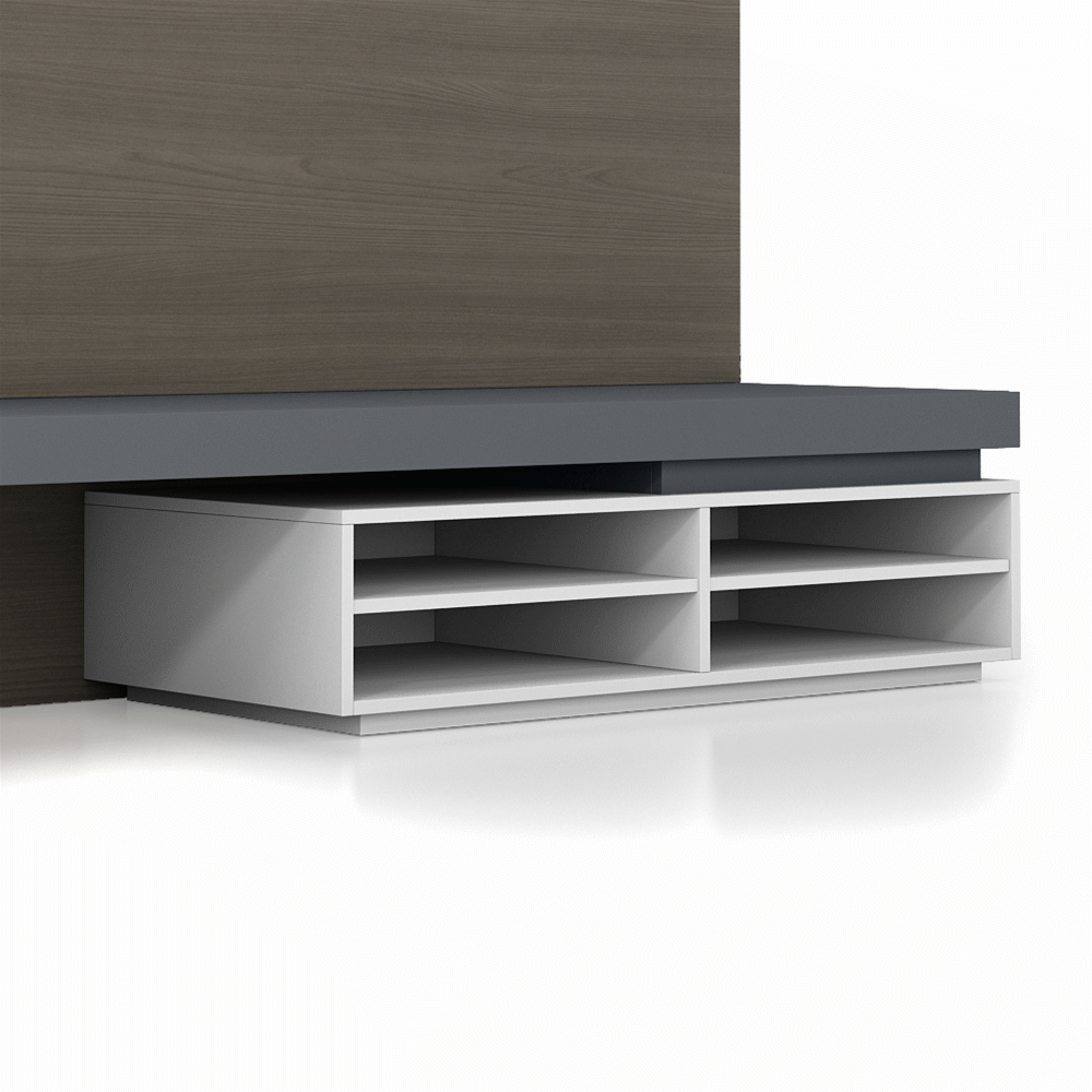 优主意星轨电视柜客厅储物展示影音一体柜 黑橡芥子色 2160mm*640mm*