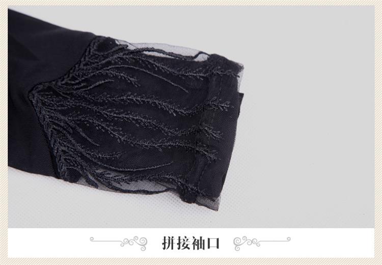 730#2015新款秋冬打底衫女长袖蕾丝衫大码女装上衣烫钻加厚打底衫 黑色 XXXL