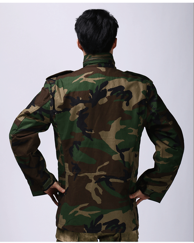 工作制服冬季丛林迷彩服 户外加厚迷彩风衣外套 耐磨防风保暖服 户外
