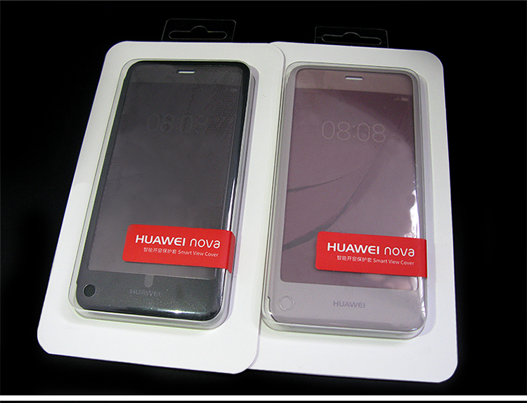 华为 原装nova手机皮套保护壳全景智能翻盖皮