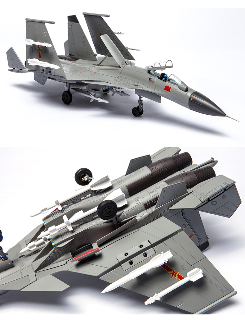 军创歼15飞机模型黄色黄皮1:48j15飞鲨航母舰载机战斗