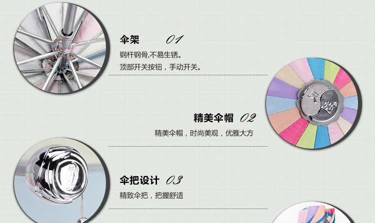 
                                        
                                        天堂伞 彩虹故事三折晴雨伞33061E B款                