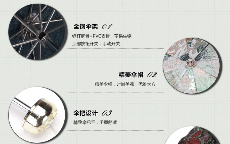 
                                        【京东超市】天堂伞 花中圣母三折超轻遮阳伞33027E金色                