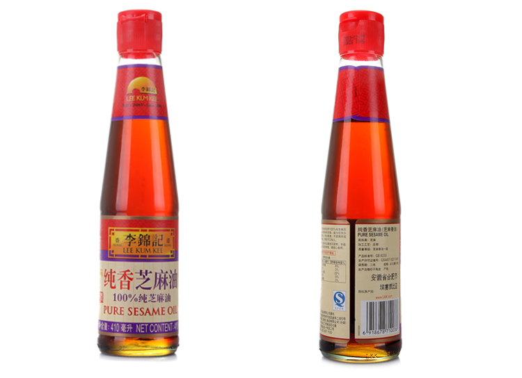 应李锦记纯香芝麻油410ml 李锦记调味品代理】