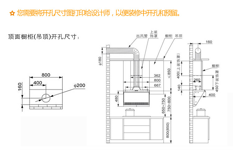 太 CXW-189-JX25E 近吸式烟机(不带装饰罩)