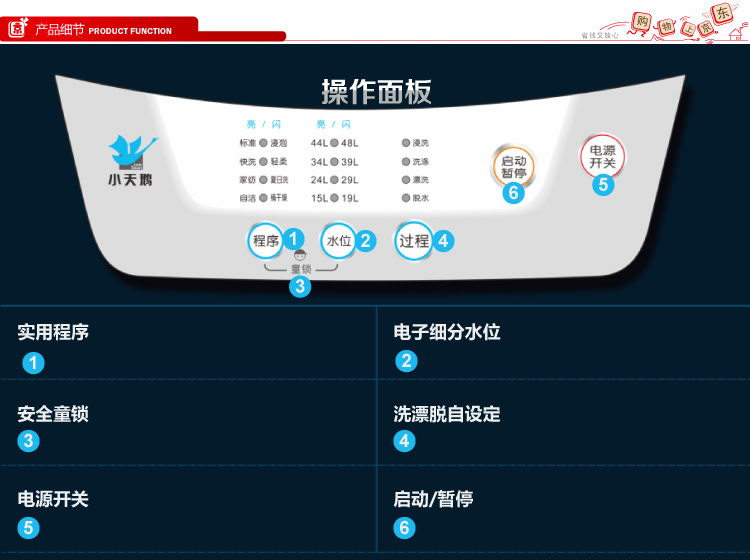 小天鹅(Little Swan) TB73-<em>1068</em>G(H) 7.3公斤 全