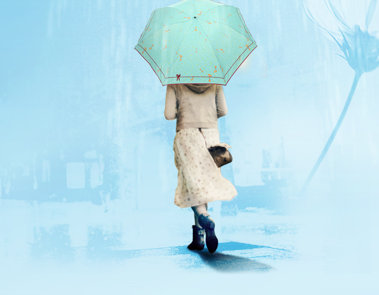 天堂伞 知性达人三折晴雨铅笔伞 3336E橄绿色