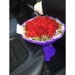 来一客99朵红玫瑰生日花束鲜花速递同城全国表白求婚北京上海广州深圳