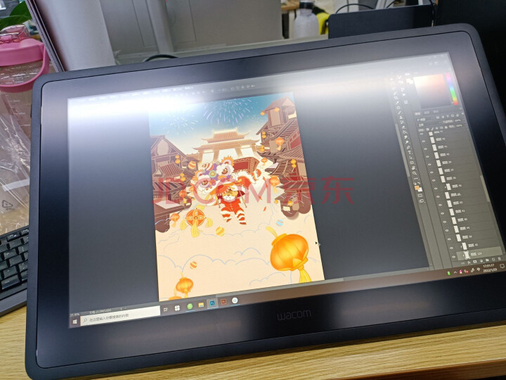 【入手评测】Wacom和冠数位屏新帝Cintiq创意液晶数位板DTK2260配置差不差？内情优缺点实测 对比评测 第7张