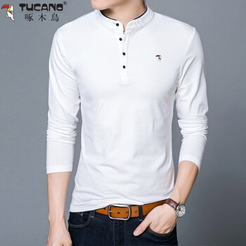 啄木鳥(niǎo)（TUCANO） 長(zhǎng)袖 男士T恤 ZHPN620白色 