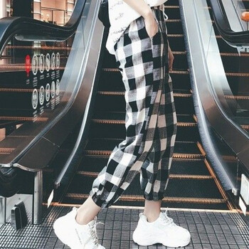 加絨,加絨,哈倫褲,格子,格子,哈倫褲,怎么樣