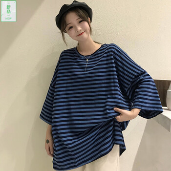 寬松印花袖衫，微胖妹子的福音
