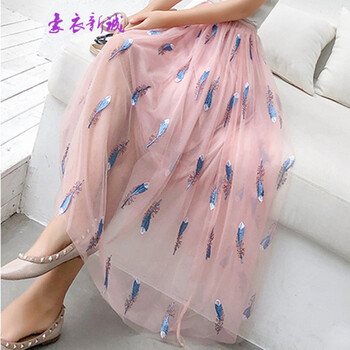 元素,新款,刺繡,松緊,流行,趨勢,半身裙,樣式