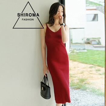 SHIROMA 純色 背帶 連衣裙