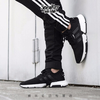 阿迪達(dá)斯（Adidas）跑步鞋黑色 B37466 