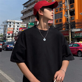 其他品牌 五分袖 男士T恤 955黑色 