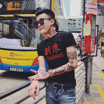 古萊登（GODLIKE） 短袖 男士T恤 個(gè)性黑 