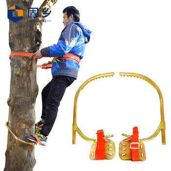 固乡电工木杆脚扣 爬树脚扣 爬树工具 国标 脚扣 爬杆 鞋  扒脚 电信 爬椰子树 无缝管脚钩爬树脚扎子
