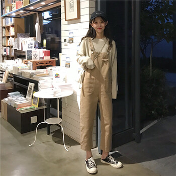 卡其直筒牛仔褲