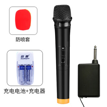 電音伙伴 V-U段 手持 麥克風(fēng) V段黑色+充電電池套裝