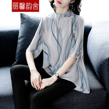 麗馨韻舍 純色 中國結(jié)，圓環(huán)，卷袖，毛領(lǐng) 連衣裙