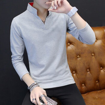 雅鹿 長袖 男士T恤 灰色 XL，L，XXXL，M，XXL