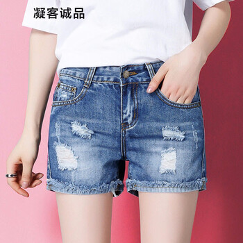 凝客誠品 高腰  女 短褲 牛仔褲