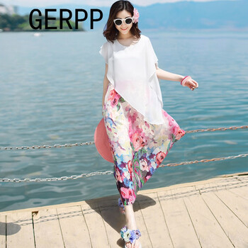 GERPP 花色 花邊 連衣裙